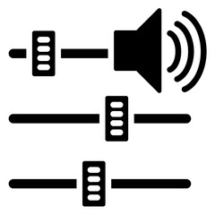 Noise Control Icon Black Style