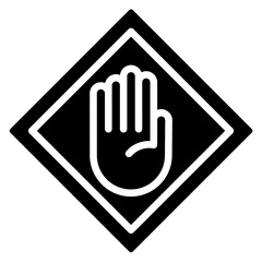 Obraz premium Safety Sign Icon Black Style