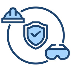 Ppe Icon Lineal Blue Style