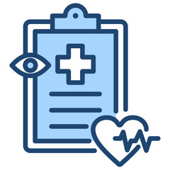 Obraz premium Health Surveillance Icon Lineal Blue Style