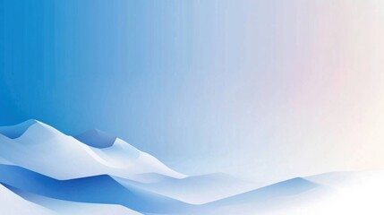 Fototapeta premium Serene Winter Landscape with Gentle Curves and Soft Color Gradients Evoking a Calm Atmosphere of Snow-Covered Mountains Under a Clear Sky