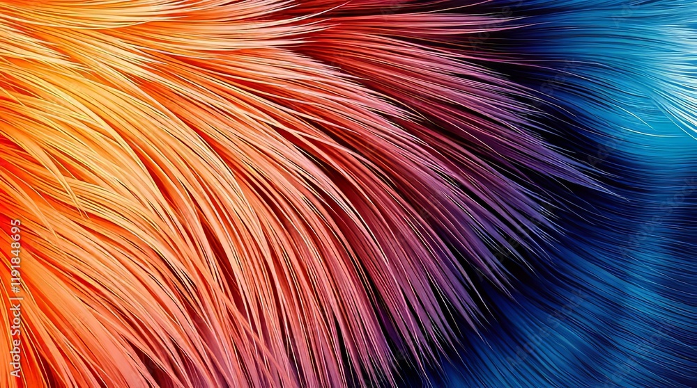 Aufkleber abstract digital rendering of colorful wavy lines creating a vibrant flowing pattern