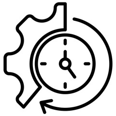 Real-Time Control Icon Lineal Syle