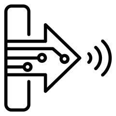 Output Signal Icon Lineal Syle