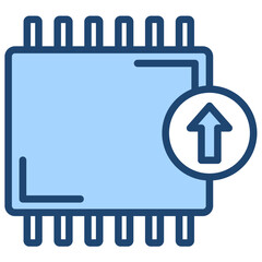 Obraz premium Firmware Update Icon Lineal Blue Style