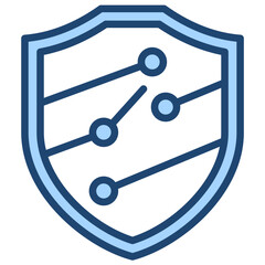 Safety Relay Icon Lineal Blue Style