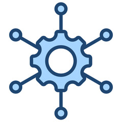 State Machine Icon Lineal Blue Style