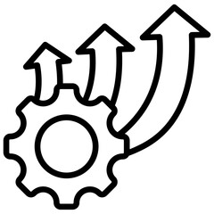 Enhanced Efficiency Icon Lineal Syle