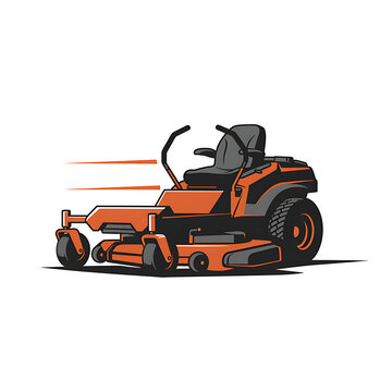 Zero Turn Lawn Mower Lawn Care Logo
