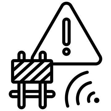 Obstacle Detection Icon Lineal Syle