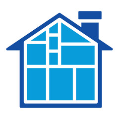 Modular Structure Icon Dual Tone Color Style