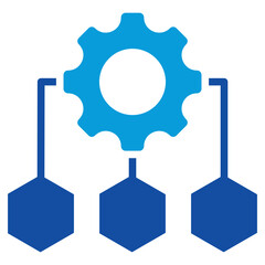 Resource Allocation Icon Dual Tone Color Style
