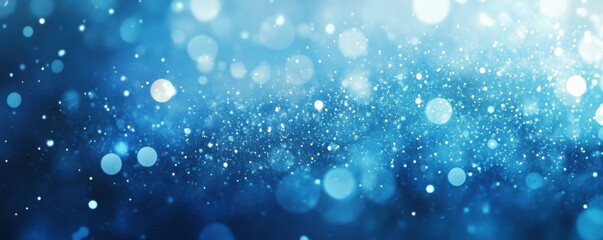 Obraz premium Blue Sparkle Abstract Background: A Serene Winter Wonderland