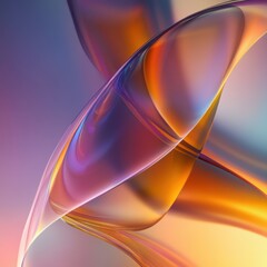 Naklejka premium Abstract Flowing Hues: A Symphony of Orange and Purple