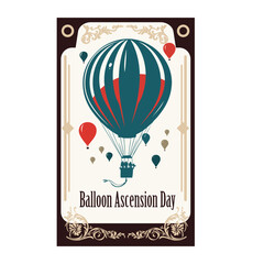 Fototapeta premium Label for Balloon Ascension Day
