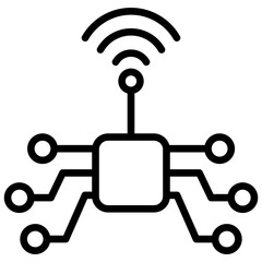 Smart Sensor Icon Lineal Syle