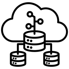 Big Data Icon Lineal Syle