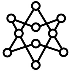 Neural Network Icon Lineal Syle