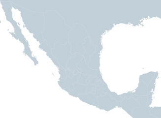 Fototapeta premium Map of the Mexican Republic or Mexico with political division, infographic style, with political division