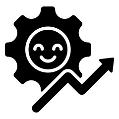 Self-Optimization Icon Black Style