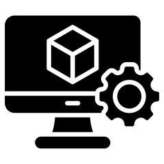 Virtual Machine Icon Black Style