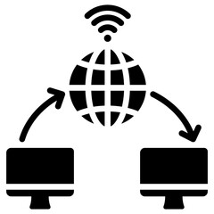 Remote Access Icon Black Style
