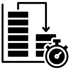 Latency Reduction Icon Black Style