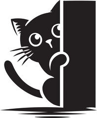 black cat with a smile