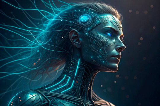 An illustration of what artificial intelligence would look like as a human-generated by ai
