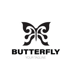 Obraz premium Butterfly Logo, Butterfly Logo Design, Butterfly Logo Brand, Butterfly Logo Company. Butterfly Logo Vector Design on White Background