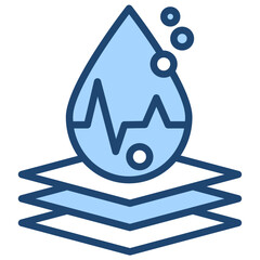 Oxygen Absorption Icon Lineal Blue Style