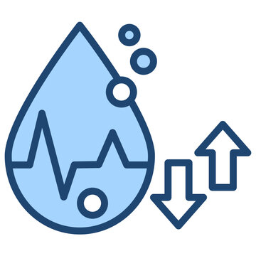 recommend clip art: Blood Ph Balance Icon Lineal Blue Style