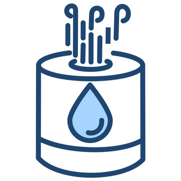 recommend clip art: Air Humidification Icon Lineal Blue Style