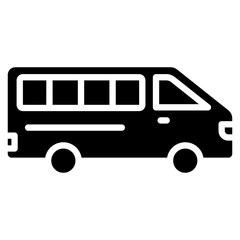 Minibus  Icon Element For Design