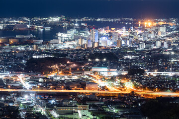 静岡市の美しい都市夜景