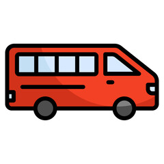 Minibus  Icon Element For Design