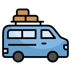 Minivan  Icon Element For Design