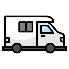 Camper  Icon Element For Design