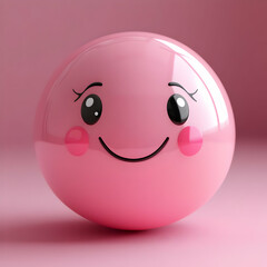Pink 3D Emoji Illustration