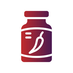 spices flat gradient icon