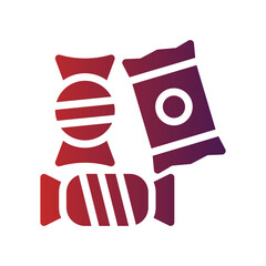 candy flat gradient icon