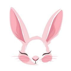 Simple and cute bunny ears logo for easter