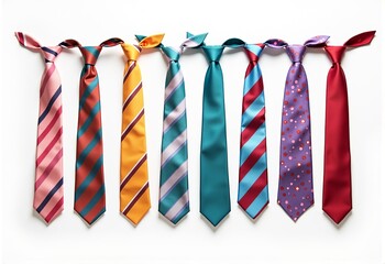 Obraz premium Vibrant and Stylish Neckties Collection: A Colorful Fashion Statement for Every Occasion 