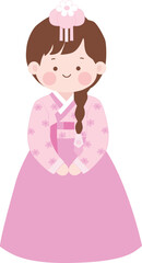 여아한복일러스트