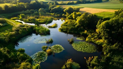 Naklejka premium lake in the forest