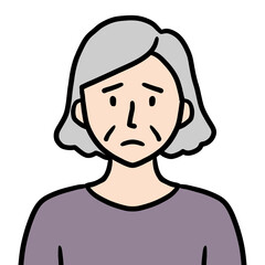 シニア女性（困る）