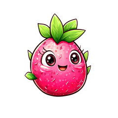 Obraz premium Cute Stylized Dragonfruit Character in Manga Style