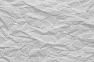 Crumpled white paper texture. Shabby white paper background. Abstract texture pattern on used tissue that has been crumpled