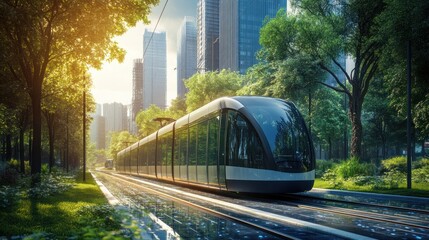 Naklejka premium A hydrogen-powered car concept designed for comfort and eco-friendliness