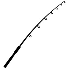 釣り説明に使える釣り竿と仕掛けのイラスト